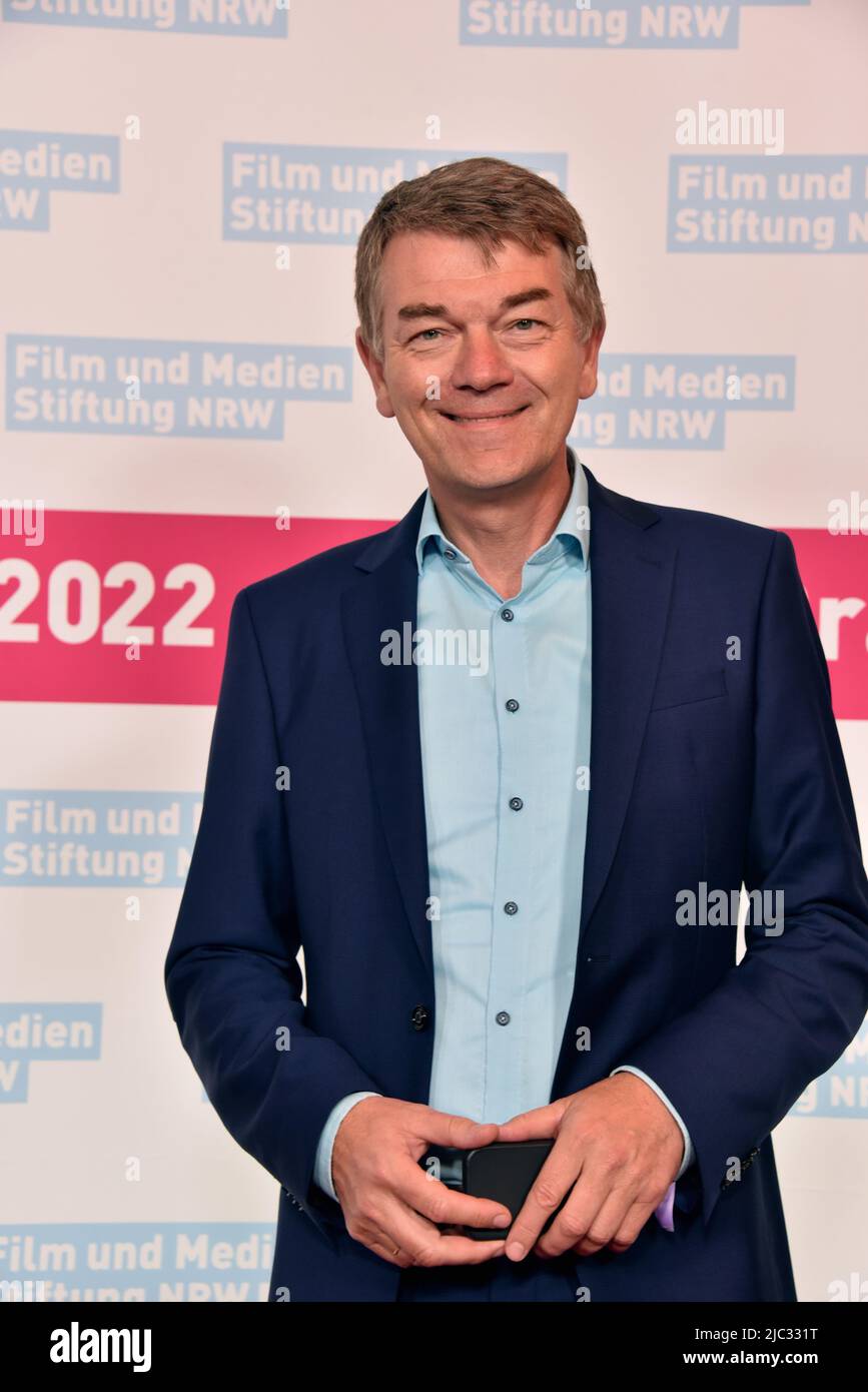 Cologne, Germany. 08th June, 2022. Journalist Jörg Schönenborn, Program Director WDR comes to the Summer Branch Meeting 2022 of the Film and Media Foundation NRW Credit: Horst Galuschka/dpa/Horst Galuschka dpa/Alamy Live News Stock Photo