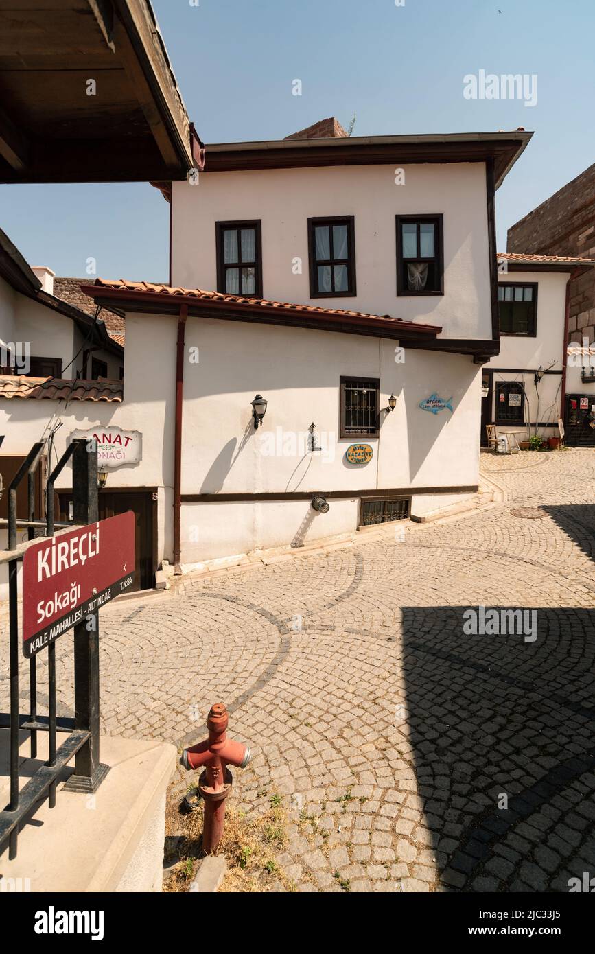 Ankara, Turkey. 6th June, 2022. Restored old houses inside the city