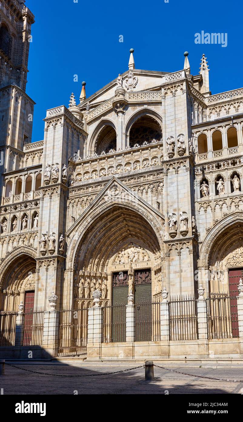 Puerta del Perdon Gate. Toledo Prime Cathedral. Toledo, Castilla La Mancha, Spain. Stock Photo