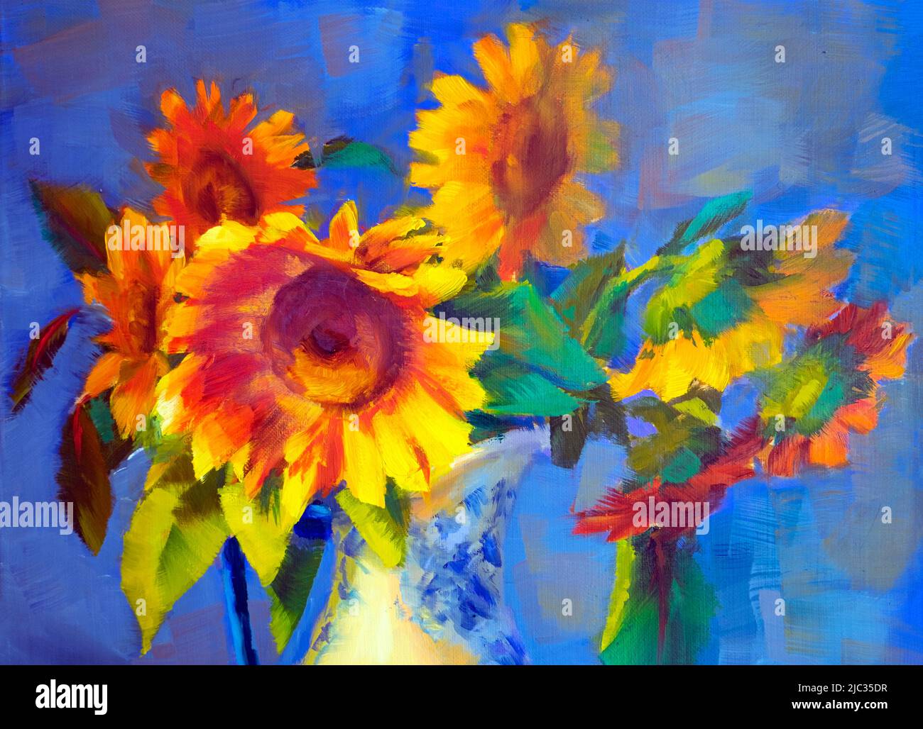 Oil painting abstract flower in hi-res stock photography and images - Alamy