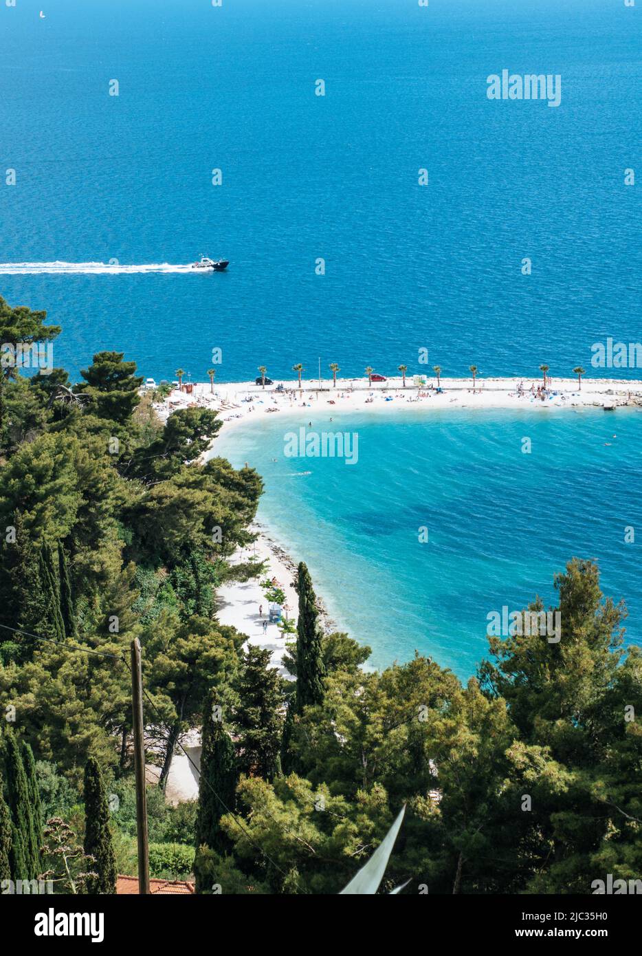 Kasjuni Beach in Split, Croatia Stock Photo