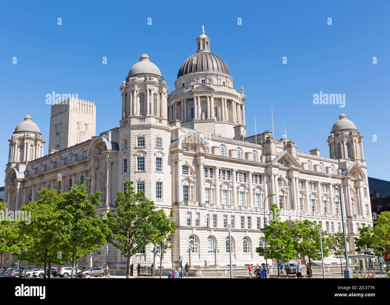 Port of Liverpool Building, Pier Head, Liverpool, England, UK Stock Photo
