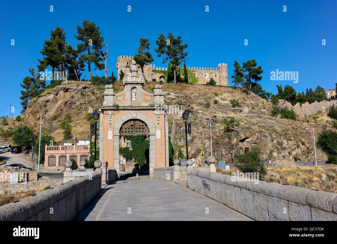 The Alcantara bridge. Toledo, Spain. Stock Photo