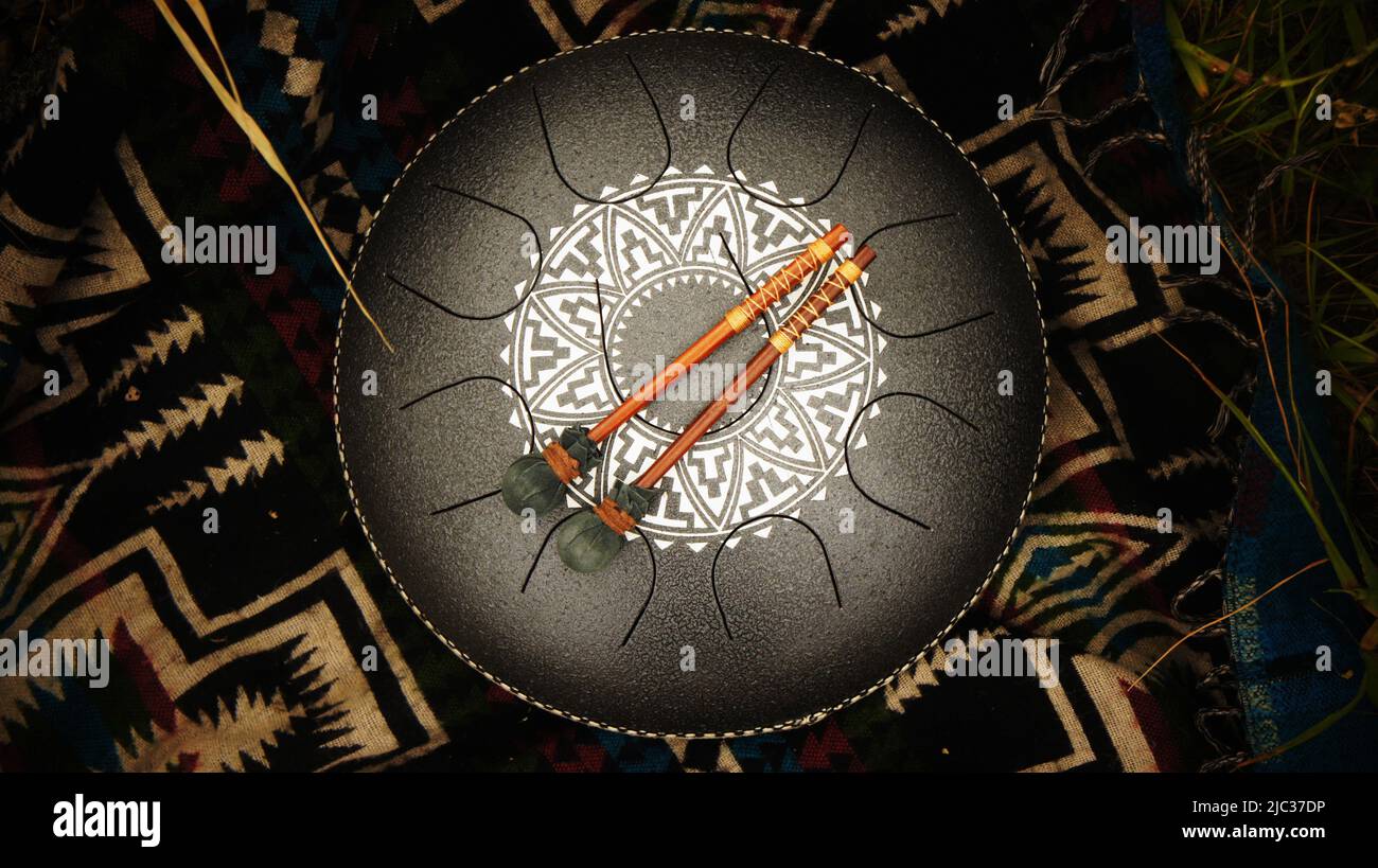 steel tongue drum tank drum Stock Photo Alamy