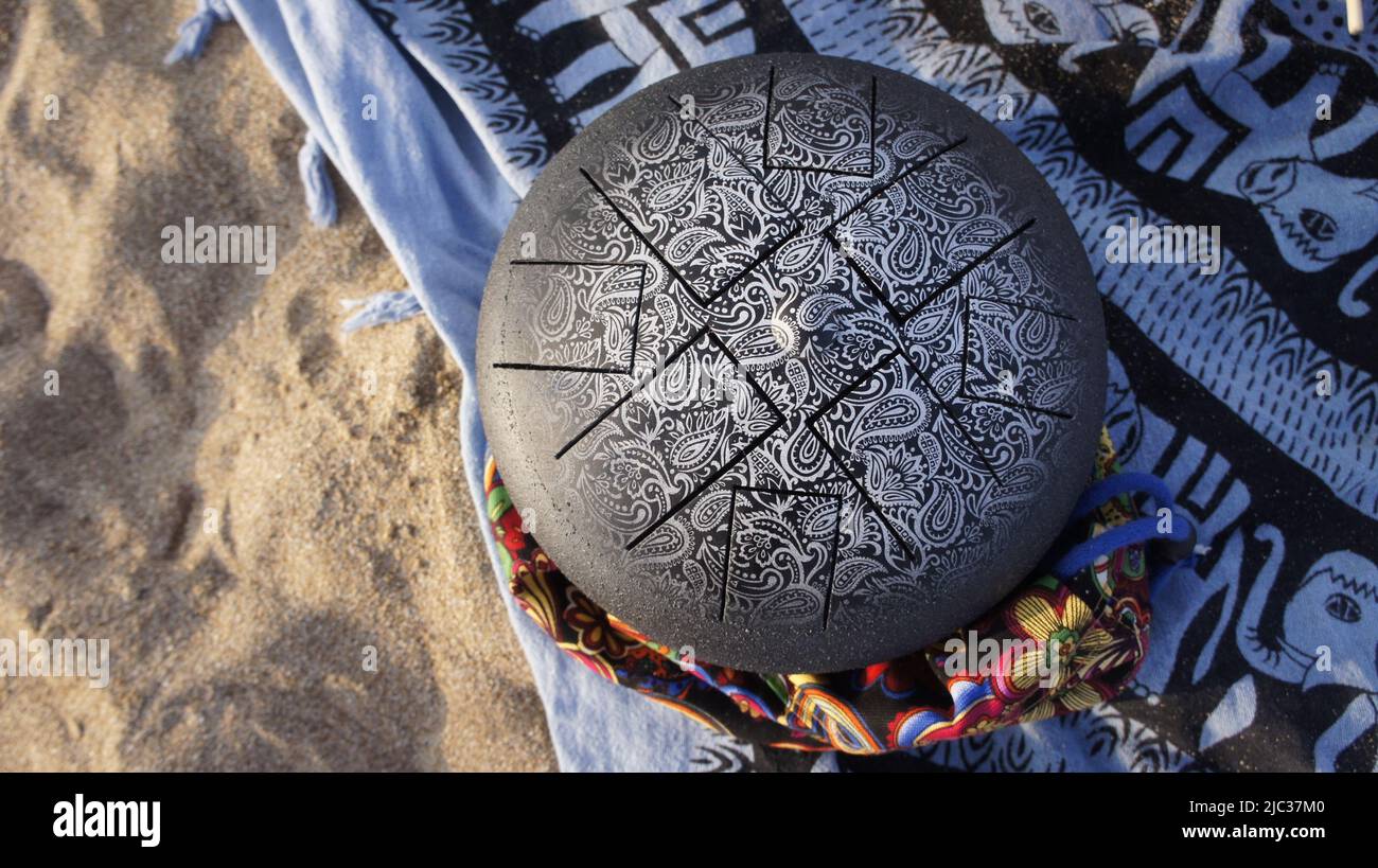 steel tongue drum tank drum Stock Photo Alamy