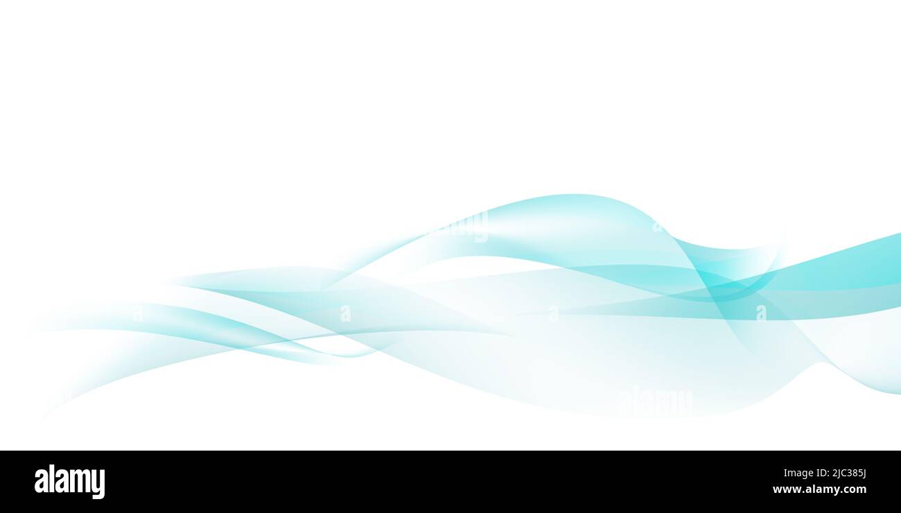Abstract flowing blue waves on white background. Copy space Stock Photo ...