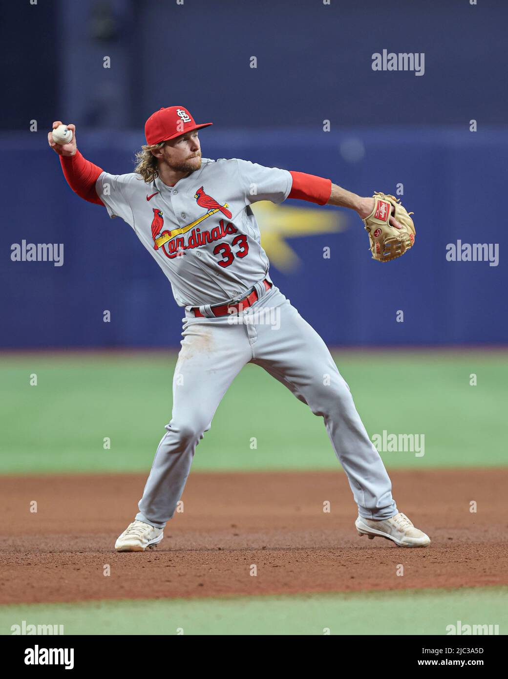 St. Petersburg, FL. USA; St. Louis Cardinals third baseman Brendan