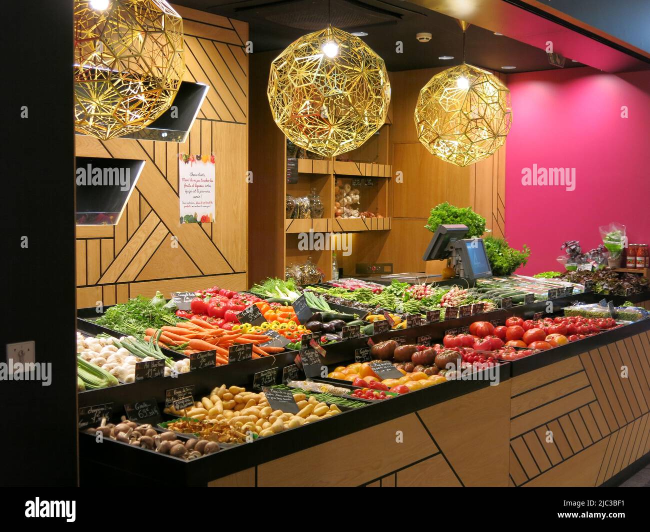 Les halles de lyon paul bocuse indoor food market hires stock