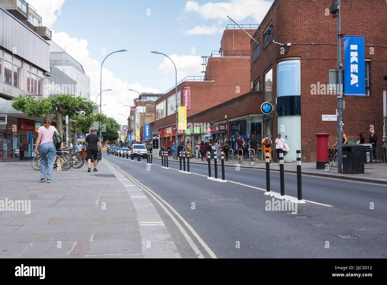 The controversial Safer Cycle Pathway outside the Livat Shopping Mall