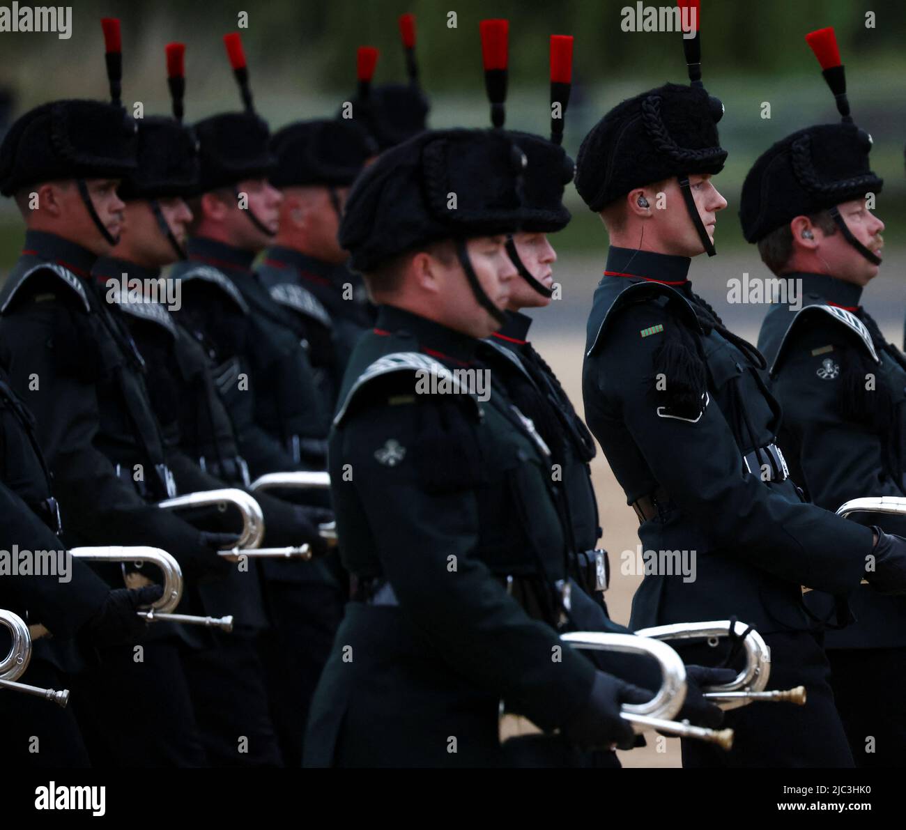 The Band and Bugles of The Rifles perform at the Rifles Sounding