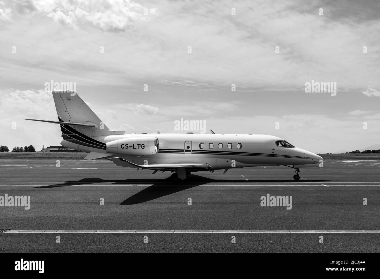 Private Jet at Biarritz Airport, France Stock Photo Alamy