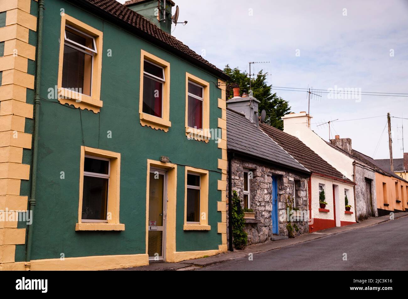 Traditional Irish houses in the village of Cong, Ireland Stock Photo