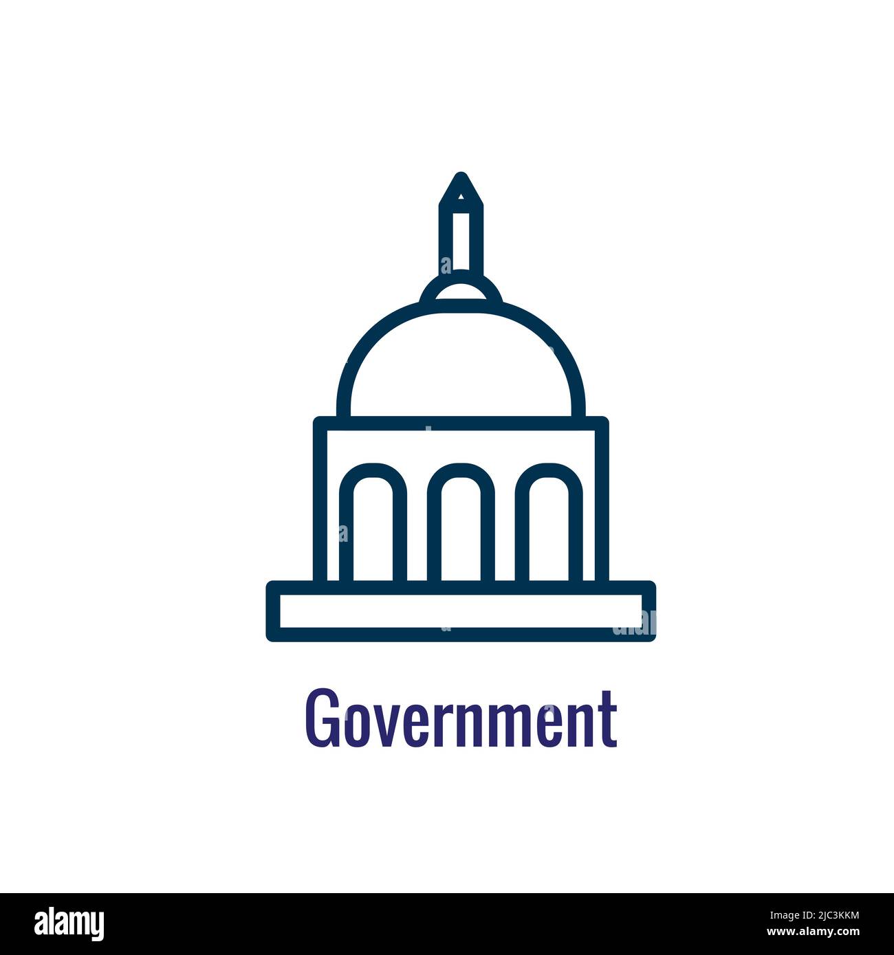 Government or Governance Icon showing image for social change for investment, ESG Stock Vector