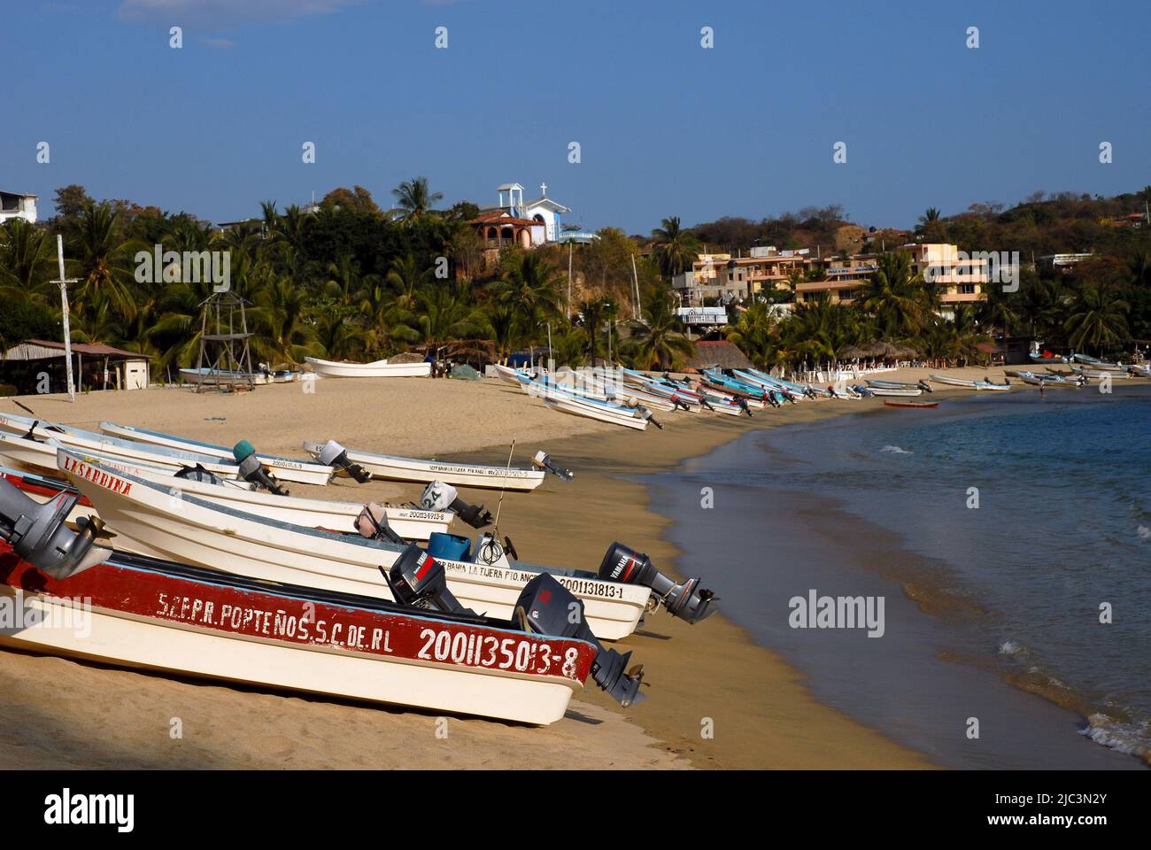 Beach resort in Mazunte. State of Oaxaca, Mexico Stock Photo