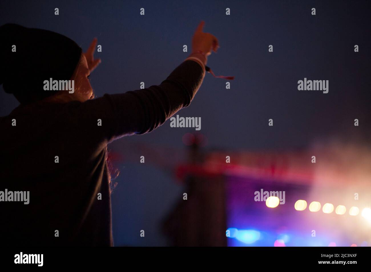 Crowd arms air hi-res stock photography and images - Alamy