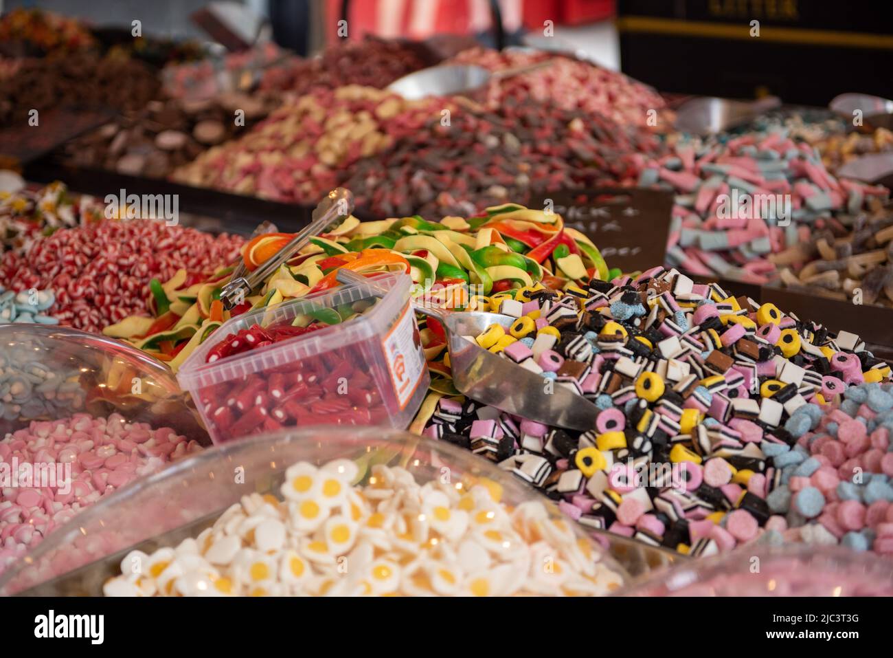 Sweets for sale at Winchester Market Stock Photo