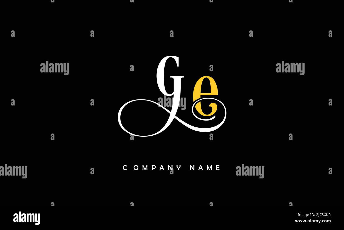 YE, EY Alphabets Letters Logo Monogram Stock Vector