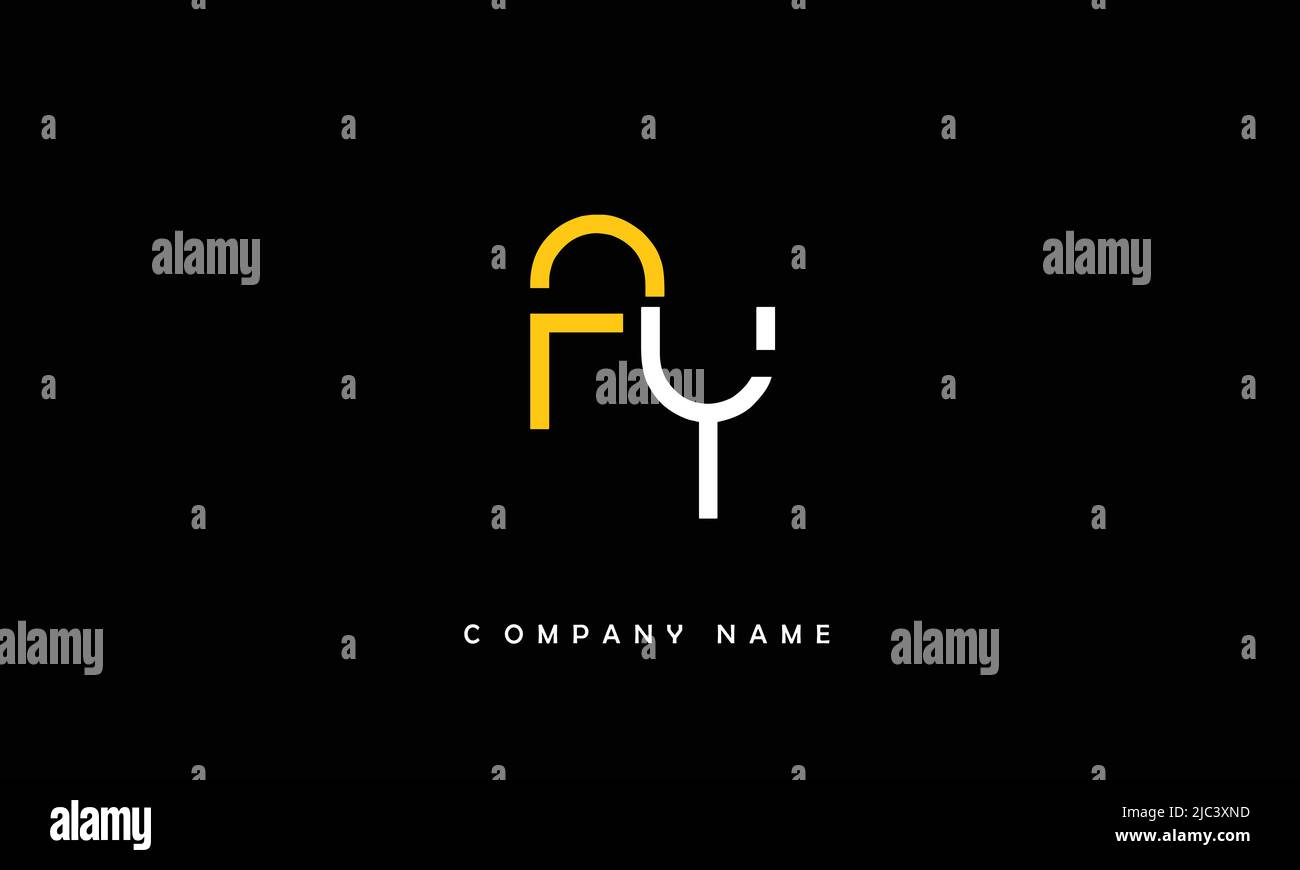 YF, FY Alphabets Letters Logo Monogram Stock Vector
