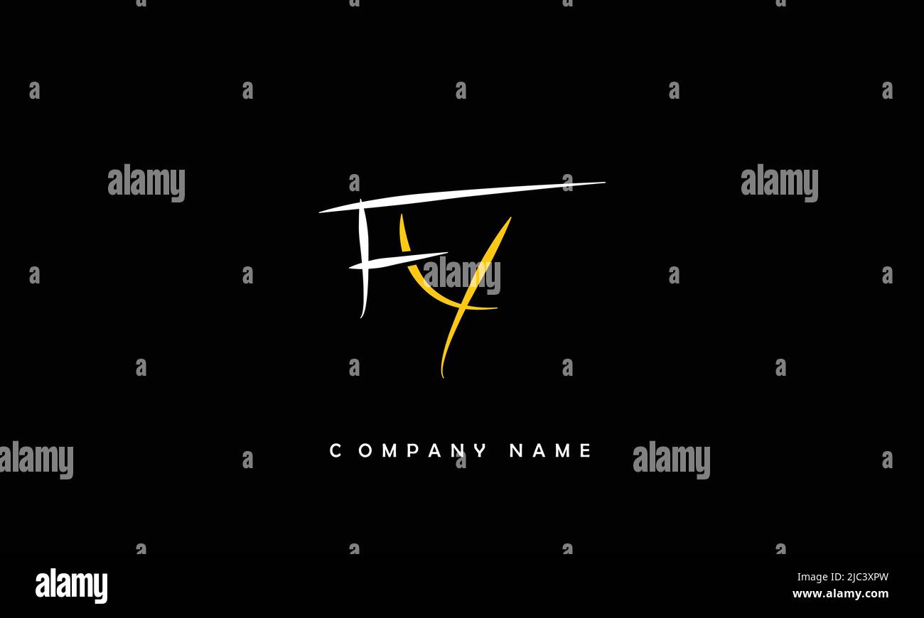 YF, FY Alphabets Letters Logo Monogram Stock Vector