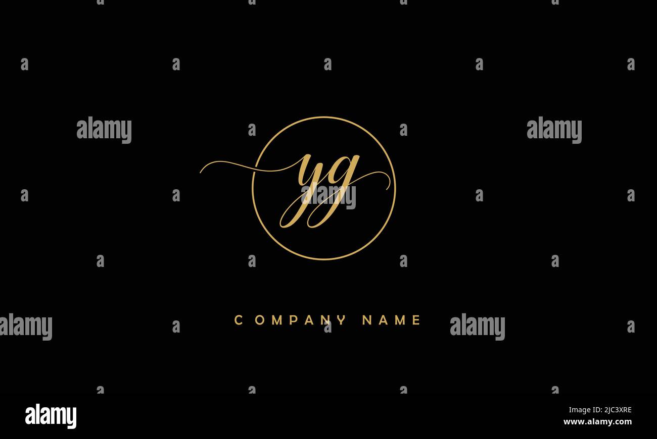 YG, GY Alphabets Letters Logo Monogram Stock Vector