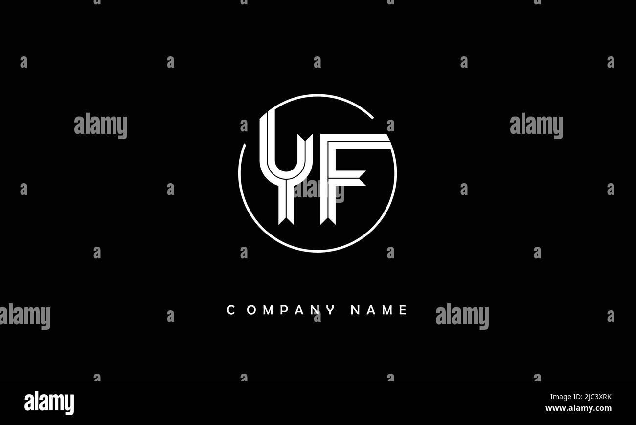 YF, FY Alphabets Letters Logo Monogram Stock Vector