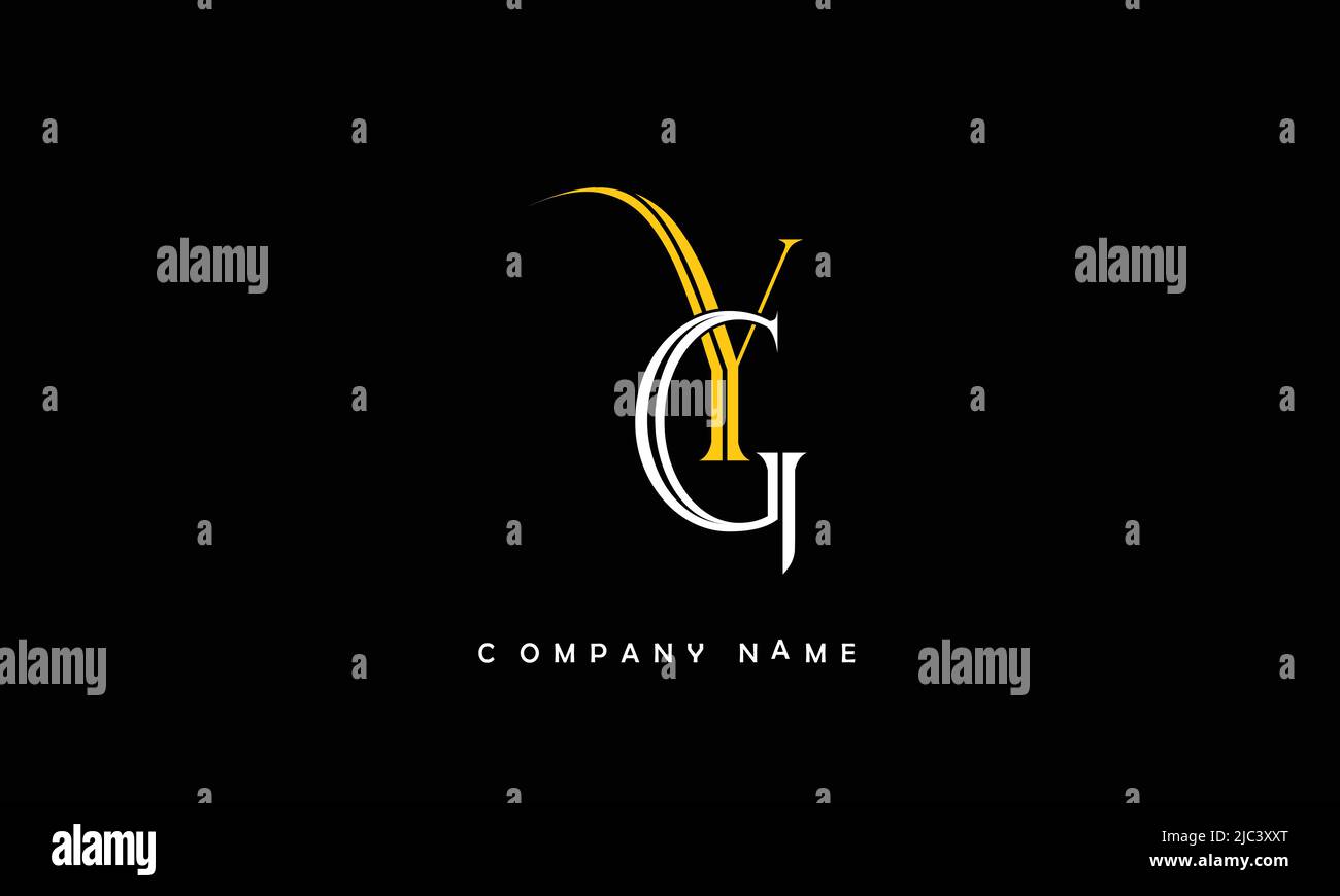 YG, GY Alphabets Letters Logo Monogram Stock Vector