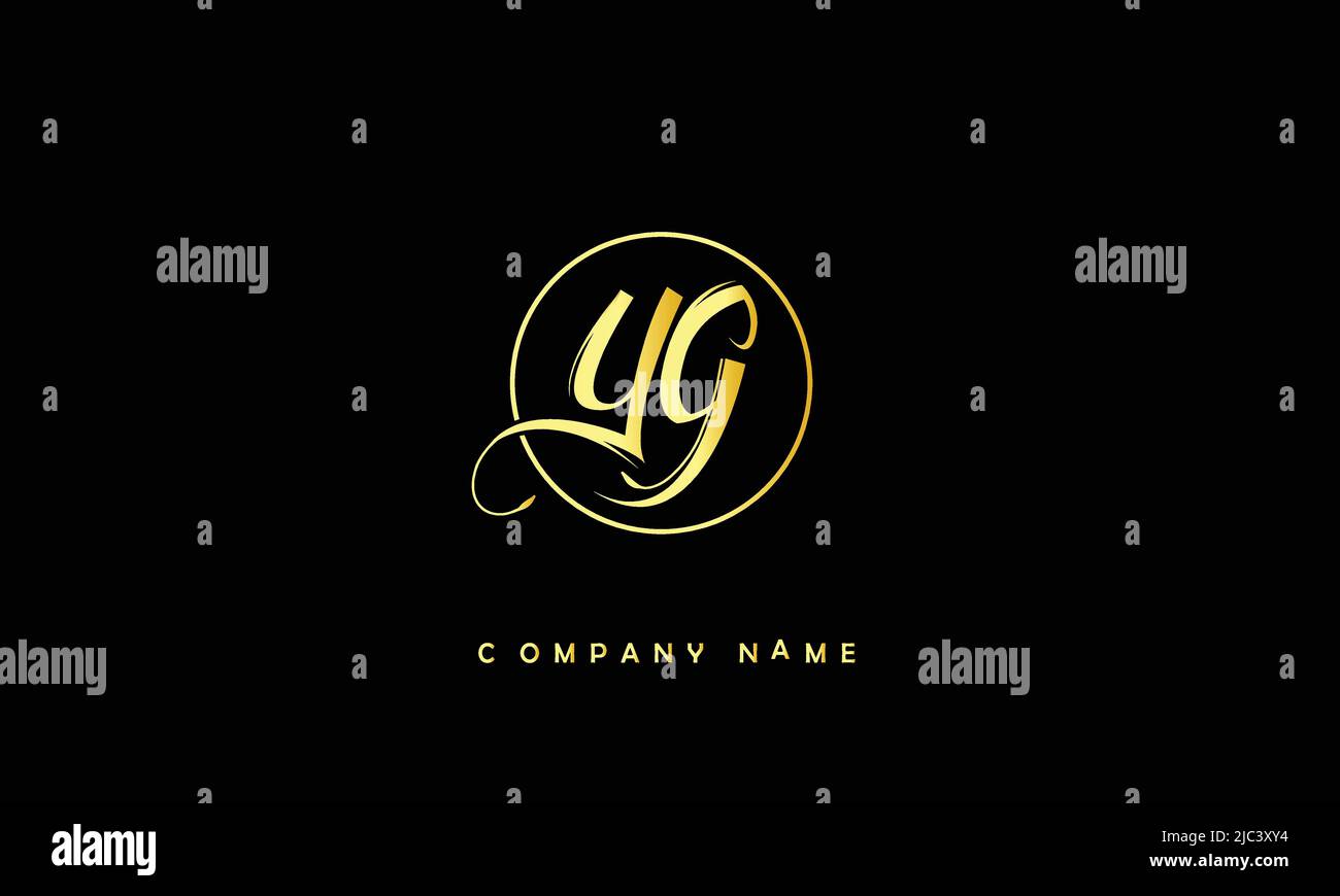 YG, GY Alphabets Letters Logo Monogram Stock Vector