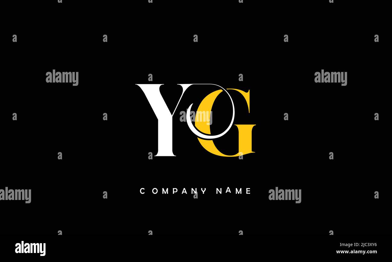 YG, GY Alphabets Letters Logo Monogram Stock Vector