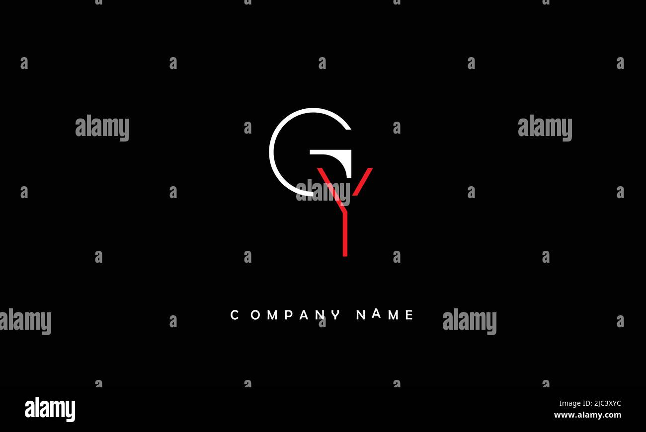 YG, GY Alphabets Letters Logo Monogram Stock Vector