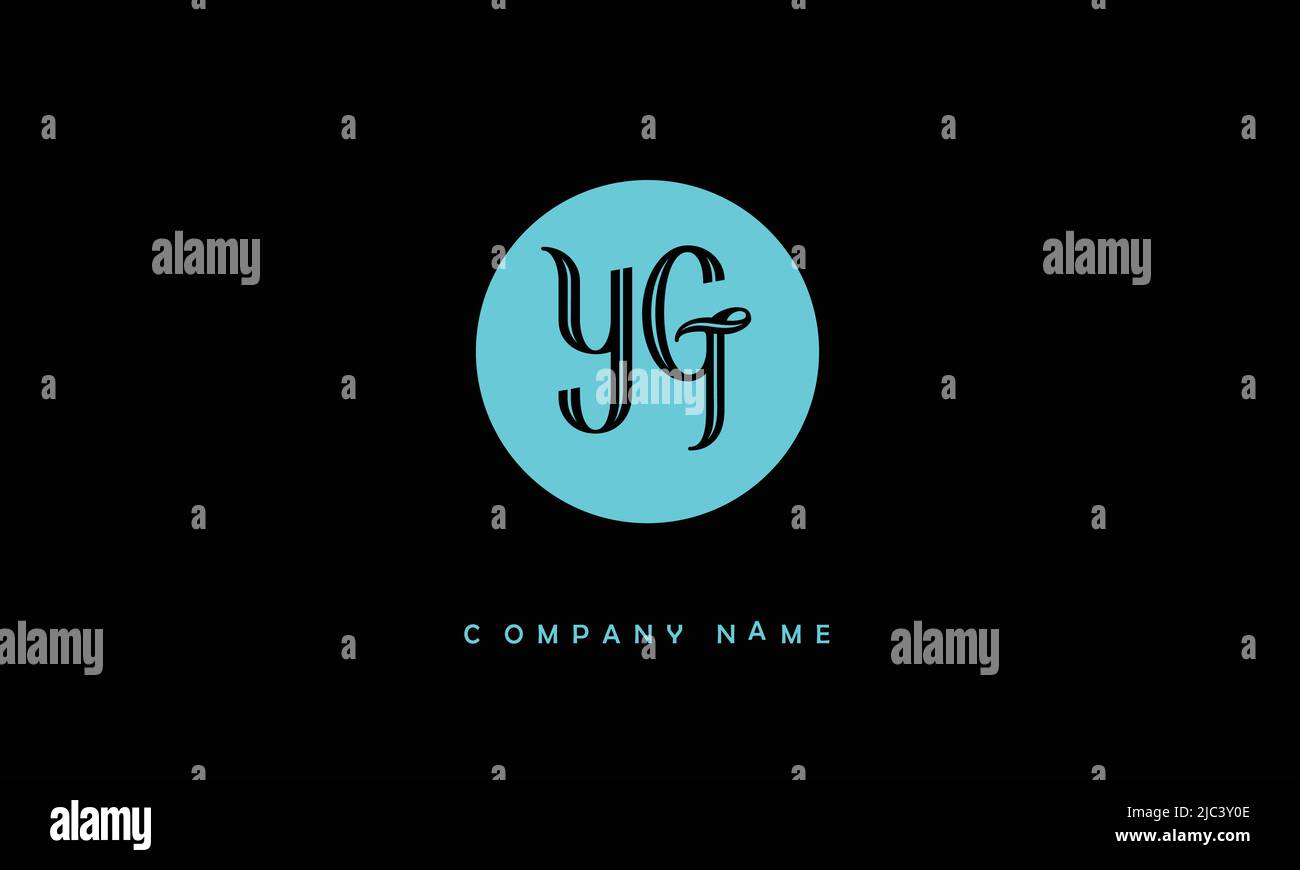 YG, GY Alphabets Letters Logo Monogram Stock Vector