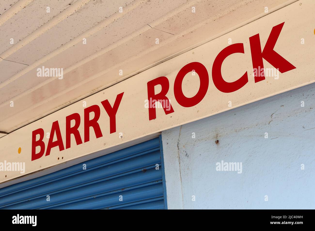 The sugar rock shop, Barry Island, Vale Of Glamorgan, South Wales, UK - Home of Gavin and Stacey BBC TV Sitcom Stock Photo