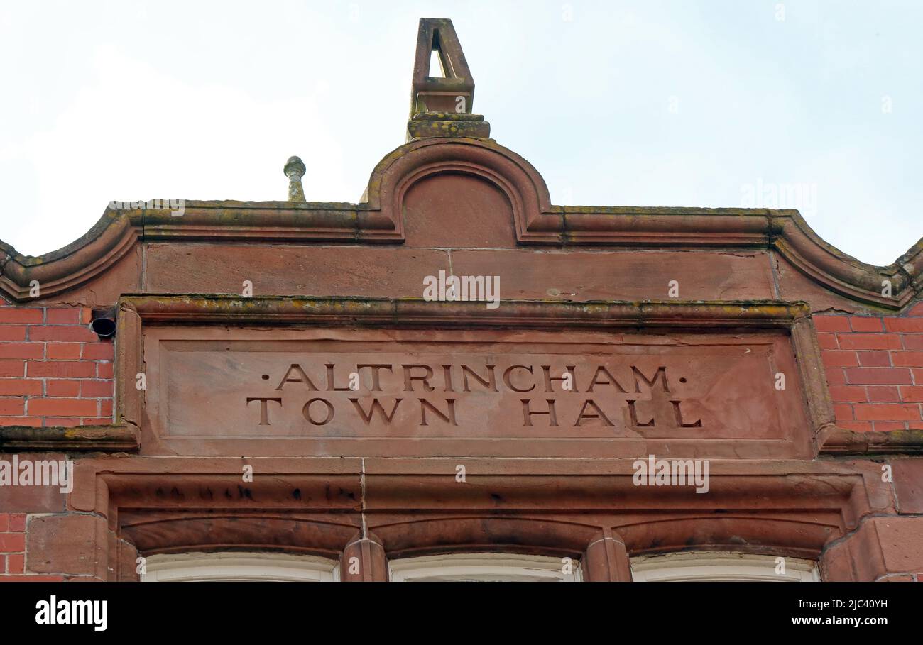 Altrincham Town Hall 1895, ex-Borough Council municipal building, 25 Market St, Altrincham, Greater Manchester, England, UK, WA14 1PF Stock Photo