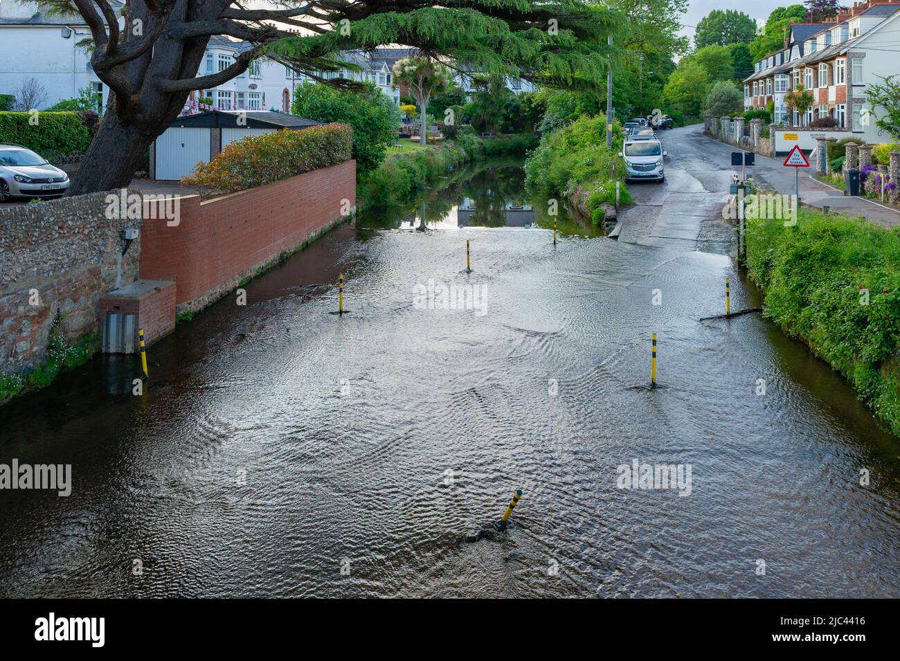 The Sidmouth Ford at Millt Street, Sidmouth, East Devon, England Stock Photo