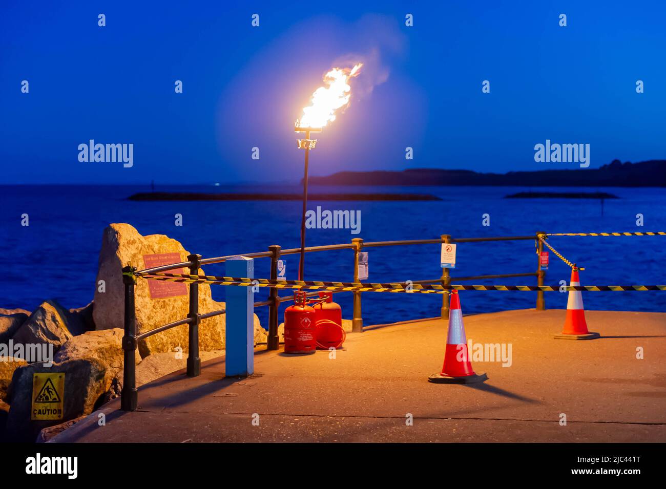 HM Queen Elizabeth's Platinum Jubilee Beacon on the promenade at