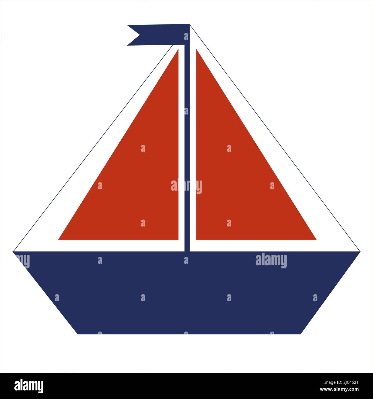 Ship flat illustration on white. Vector illustration Stock Vector Image ...