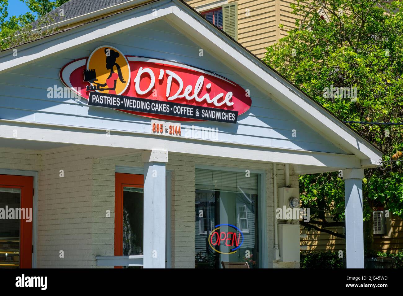 NEW ORLEANS, LA, USA APRIL 27, 2022 Front of O'Delice Bakery on