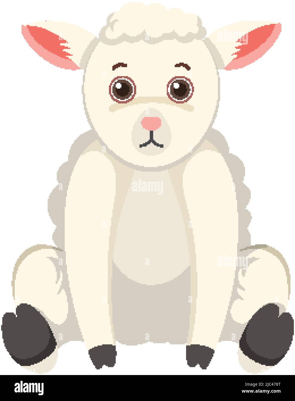 Cute sheep in flat style illustration Stock Vector Image & Art - Alamy