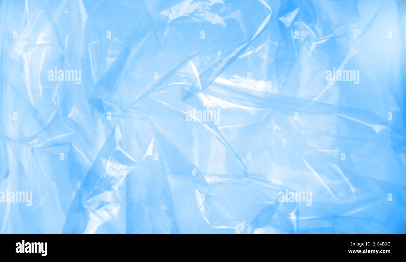 Blue plastic bag texture background Stock Photo - Alamy