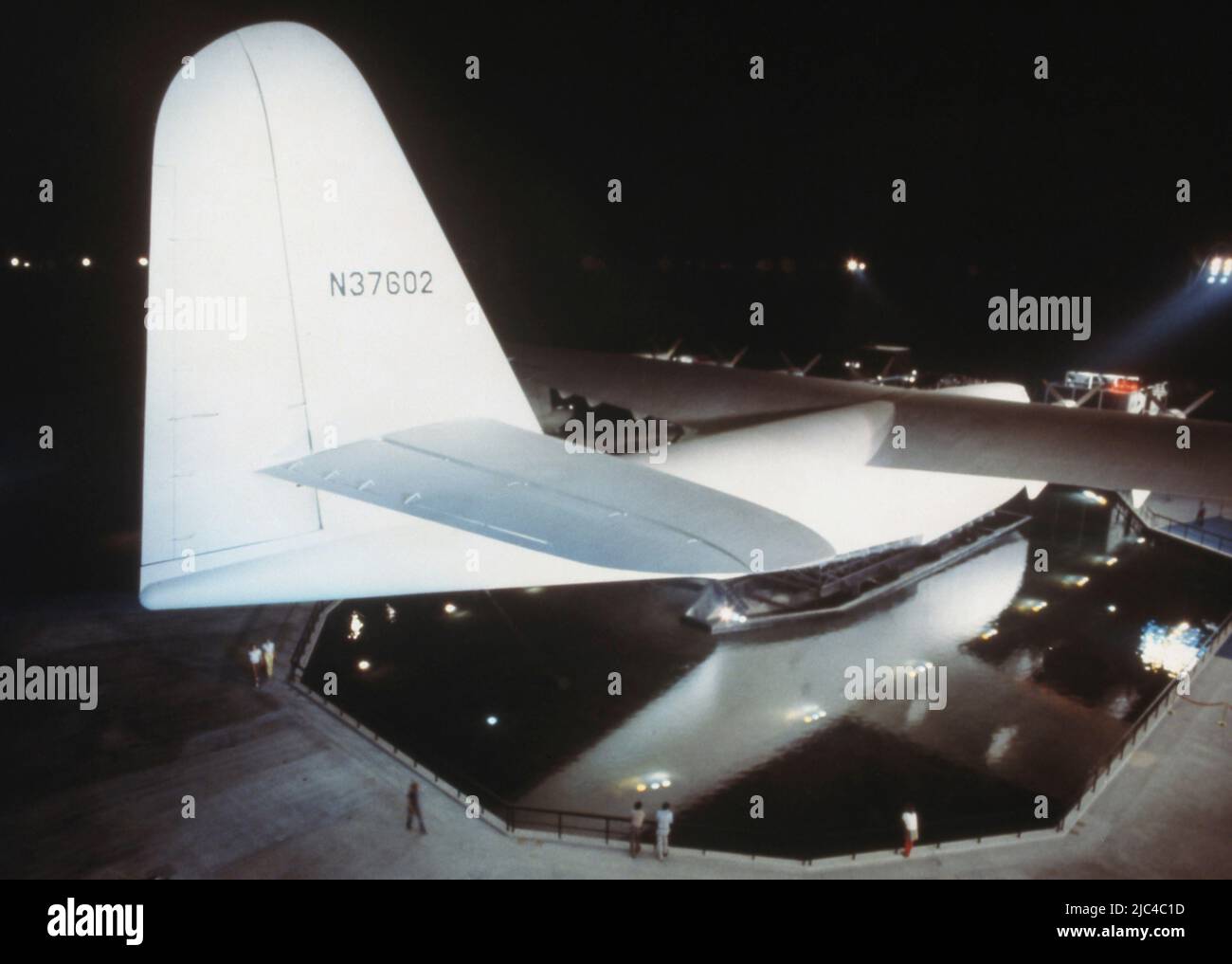 The Spruce Goose on display in Long Beach, California, United States of America Stock Photo