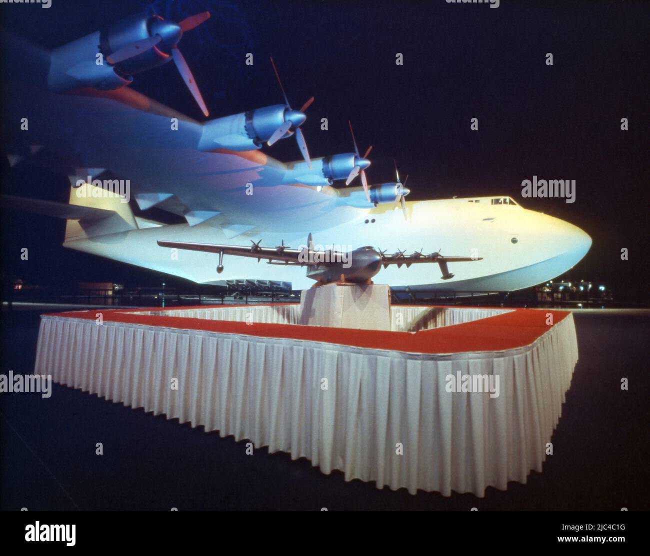 The Spruce Goose on display in Long Beach, California, United States of America Stock Photo