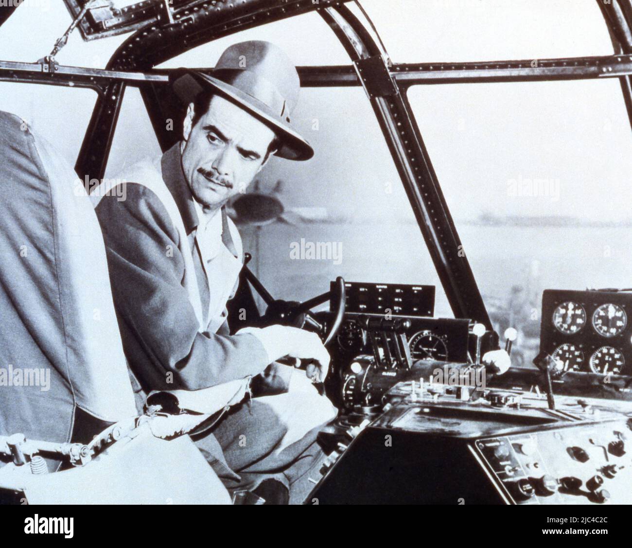 Howard Hughes, in cockpit of his 
