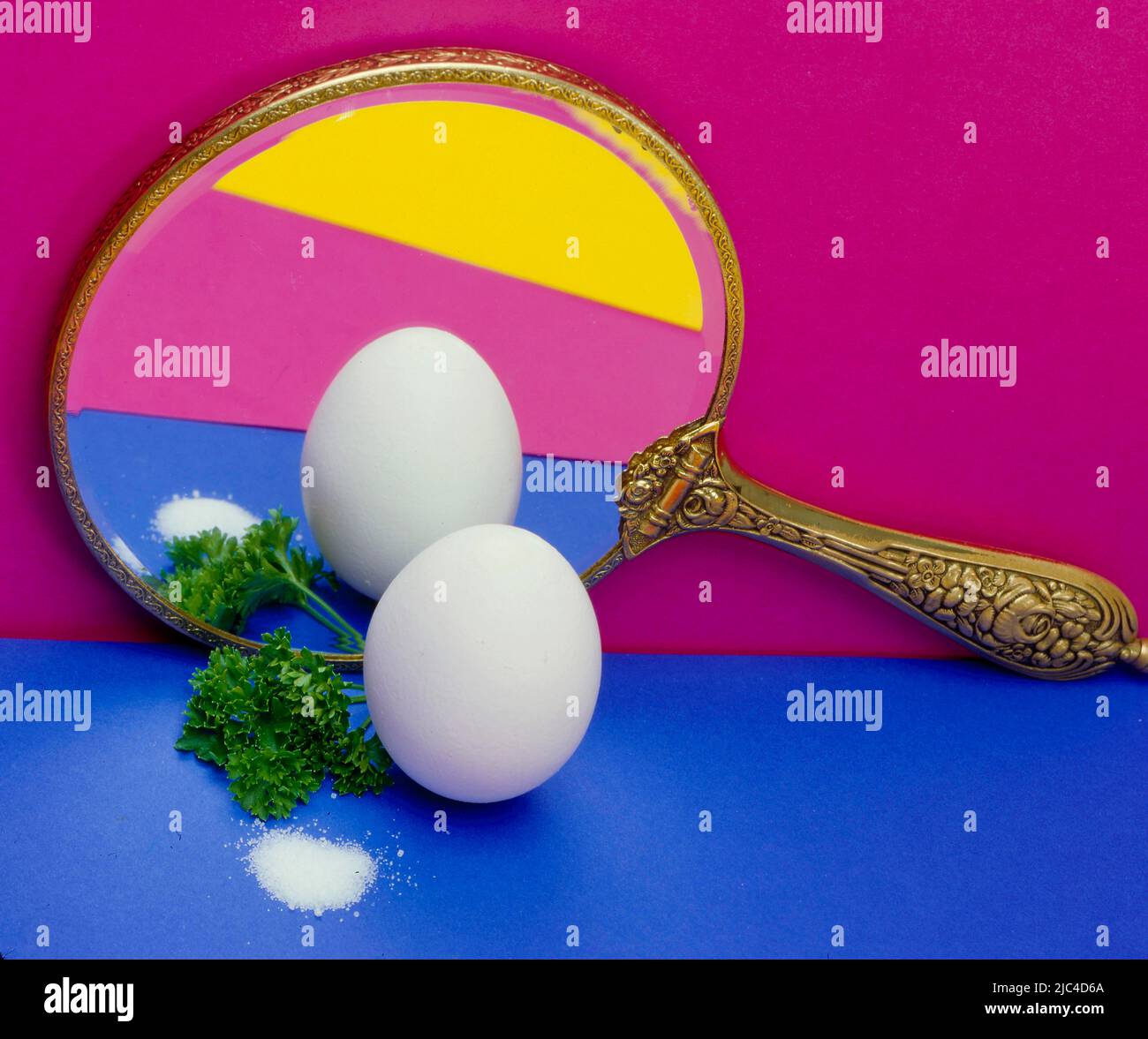 Fried egg in the mirror Stock Photo Alamy