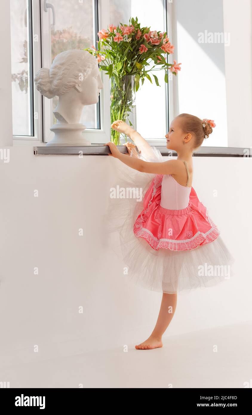 Girl ballerina in a tutu Stock Photo