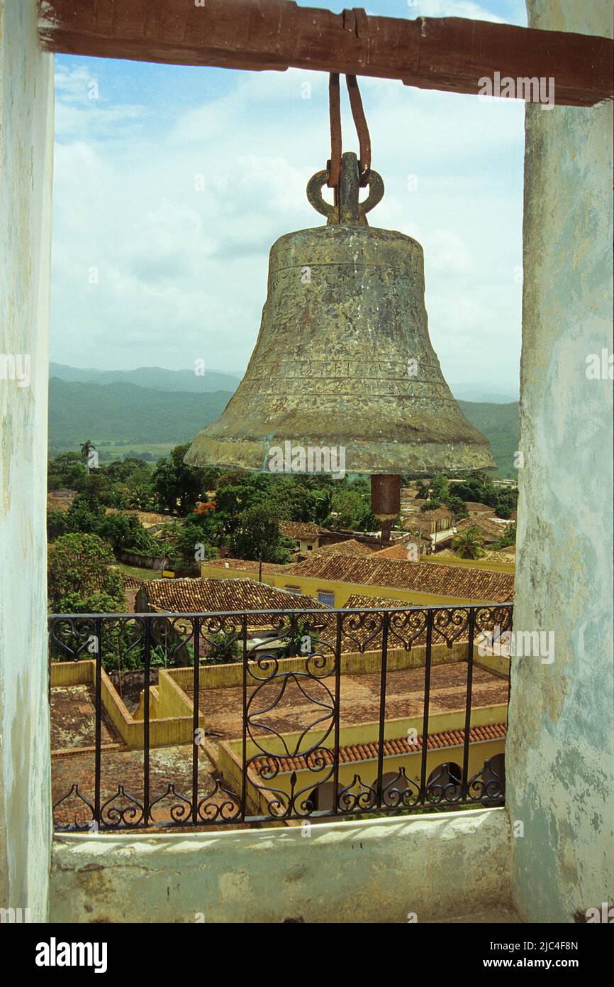 View from bell tower of the church Convento de San Francisco de Asis over Trinidad, Unesco World Heritage Site, Cuba, Caribbean Stock Photo