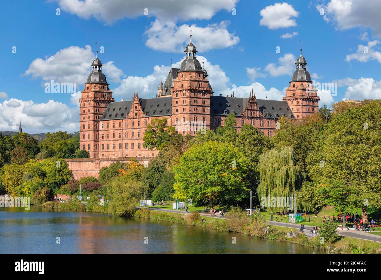 Johannisburg Castle on the Main, Aschaffenburg, Lower Franconia, Bavaria, Germany, Aschaffenburg, Bavaria, Germany Stock Photo