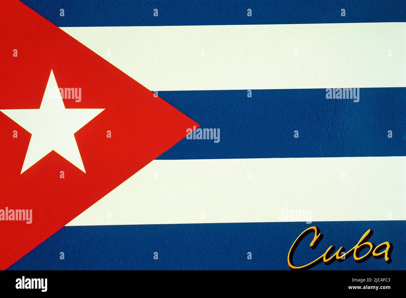Nationalfahne von Kuba, Karibik | National flag of Cuba, Caribbean Stock Photo
