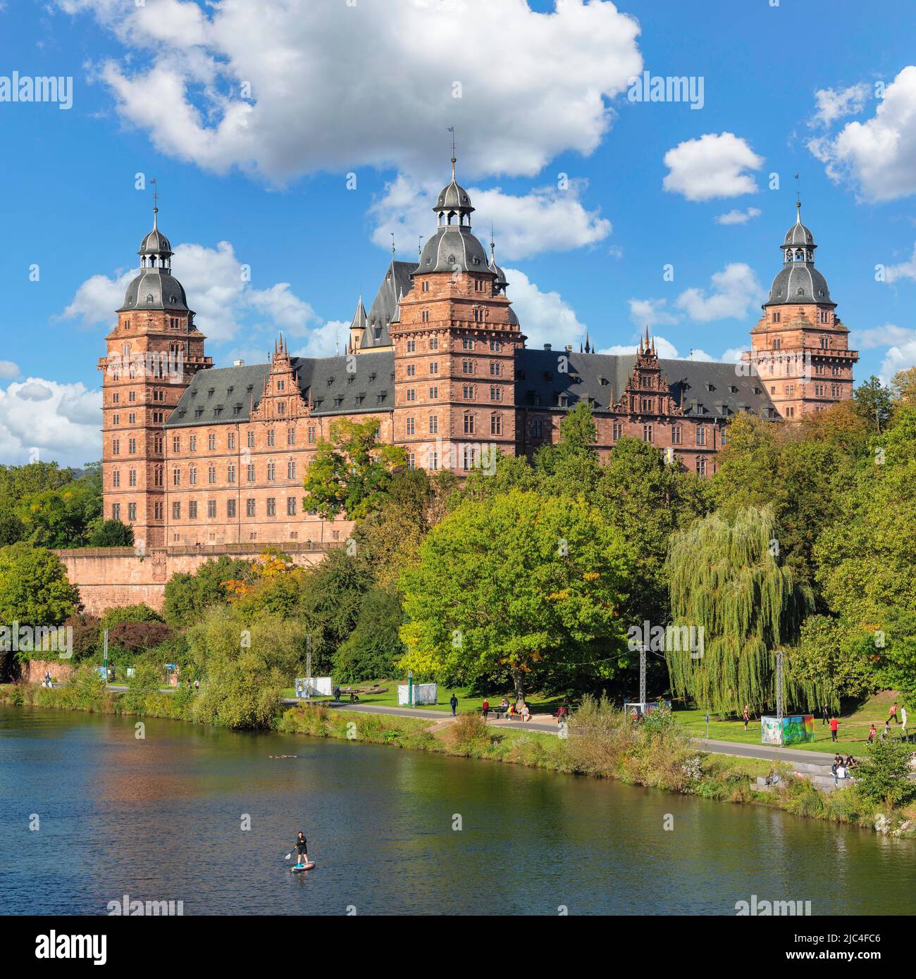 Johannisburg Castle on the Main, Aschaffenburg, Lower Franconia, Bavaria, Germany, Aschaffenburg, Bavaria, Germany Stock Photo
