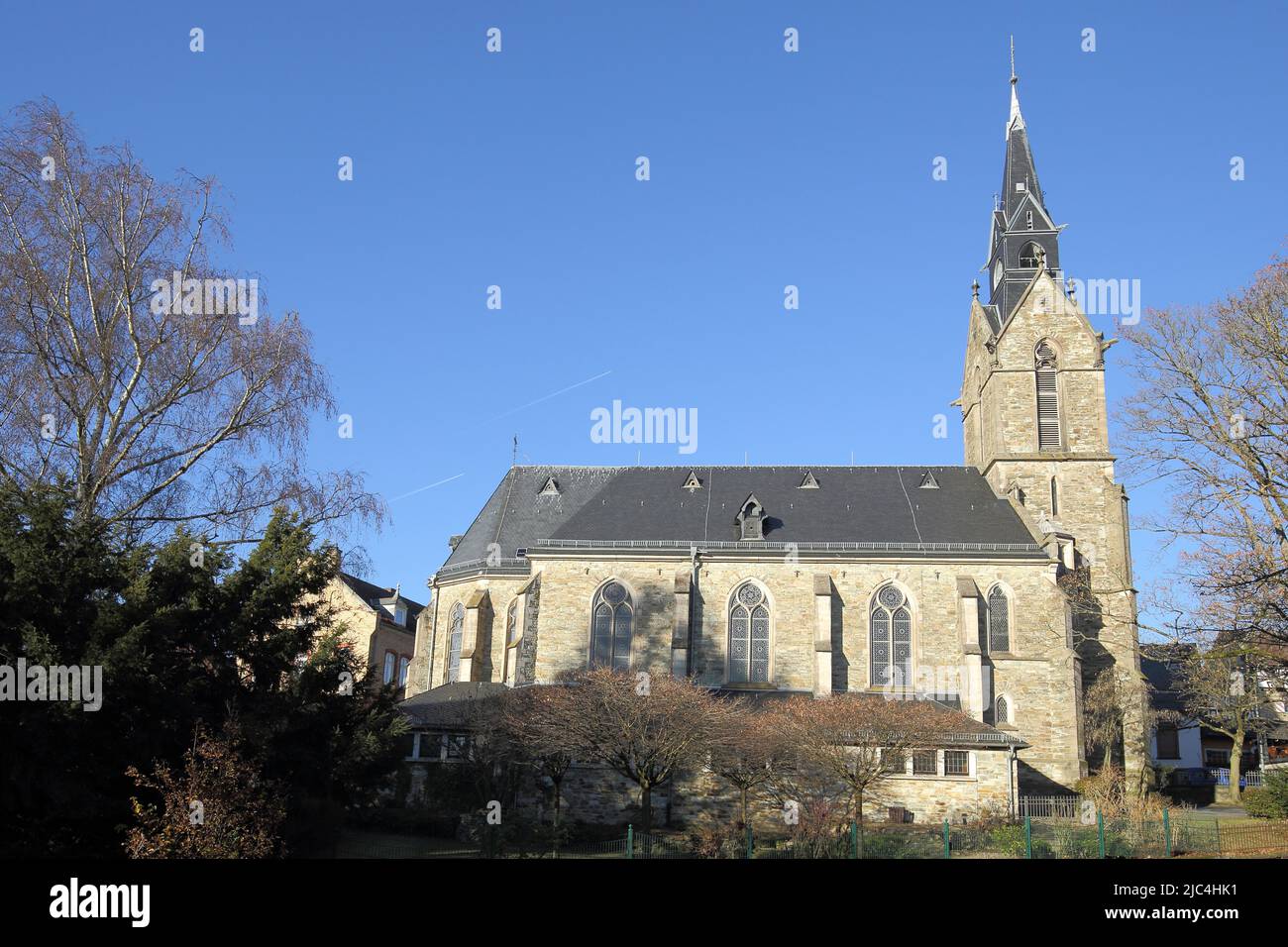 Neo-Gothic St. Peter and Paul Church in Kronberg, Hesse, Germany Stock Photo