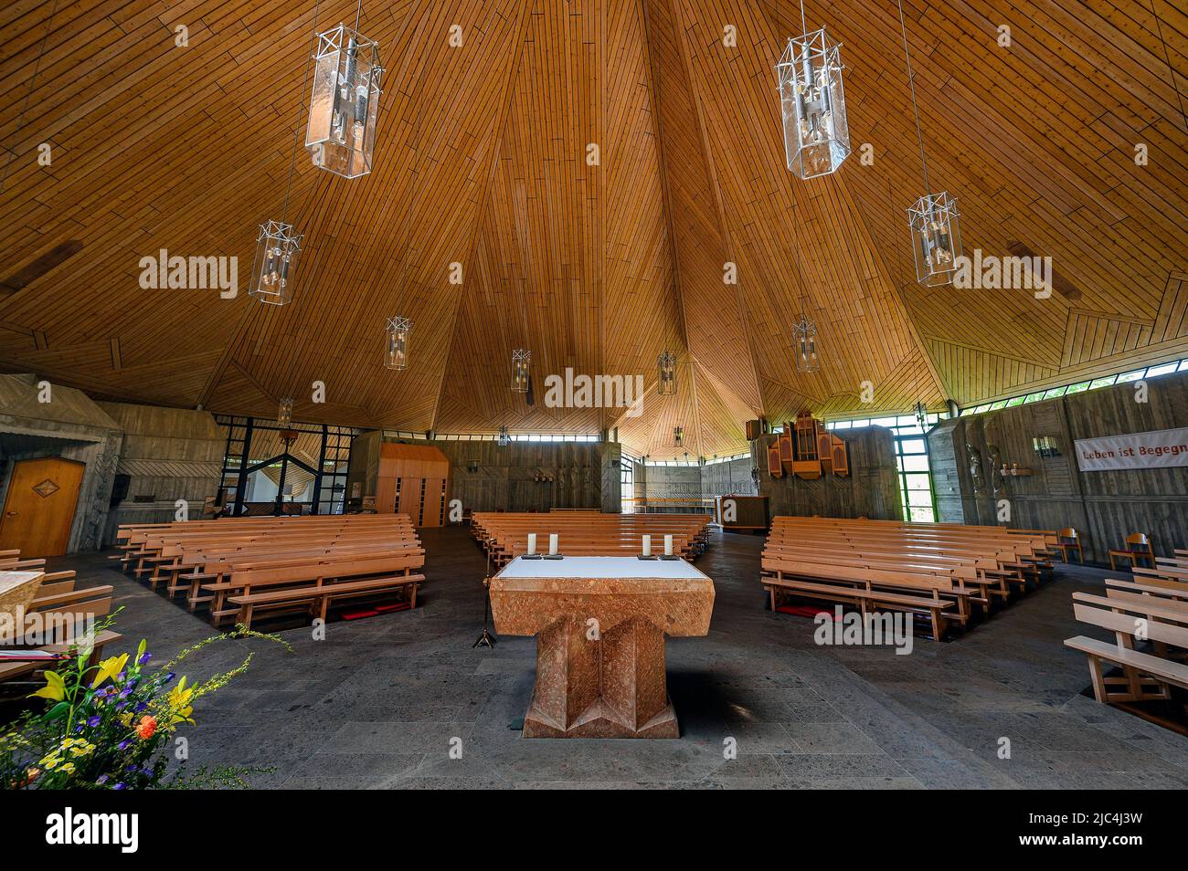 St. Hedwig, Roman Catholic parish church in the Thingers district, Kempten, Allgaeu, Bavaria