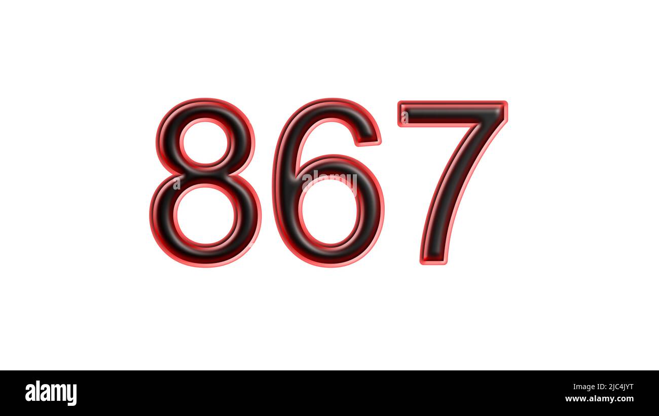 3d number 867 Cut Out Stock Images & Pictures - Alamy